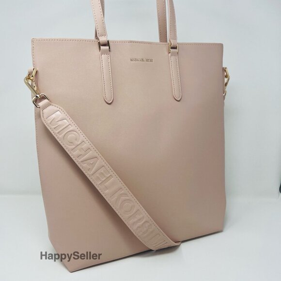 Michael Kors Tote Bag Handbag Purse Crossbody Strap Blush Pink Travel NEW - Picture 4 of 14